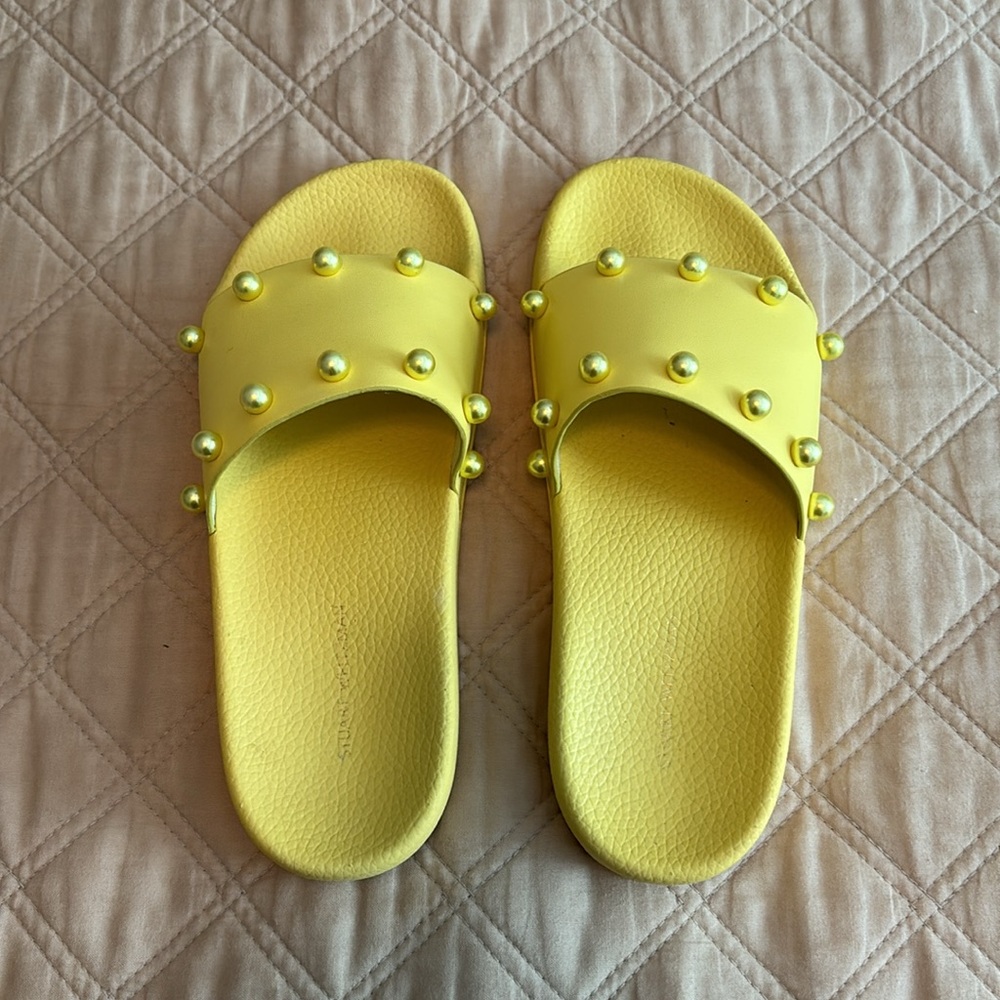 Stuart Weitzman Studded Slides - Picture 2 of 9